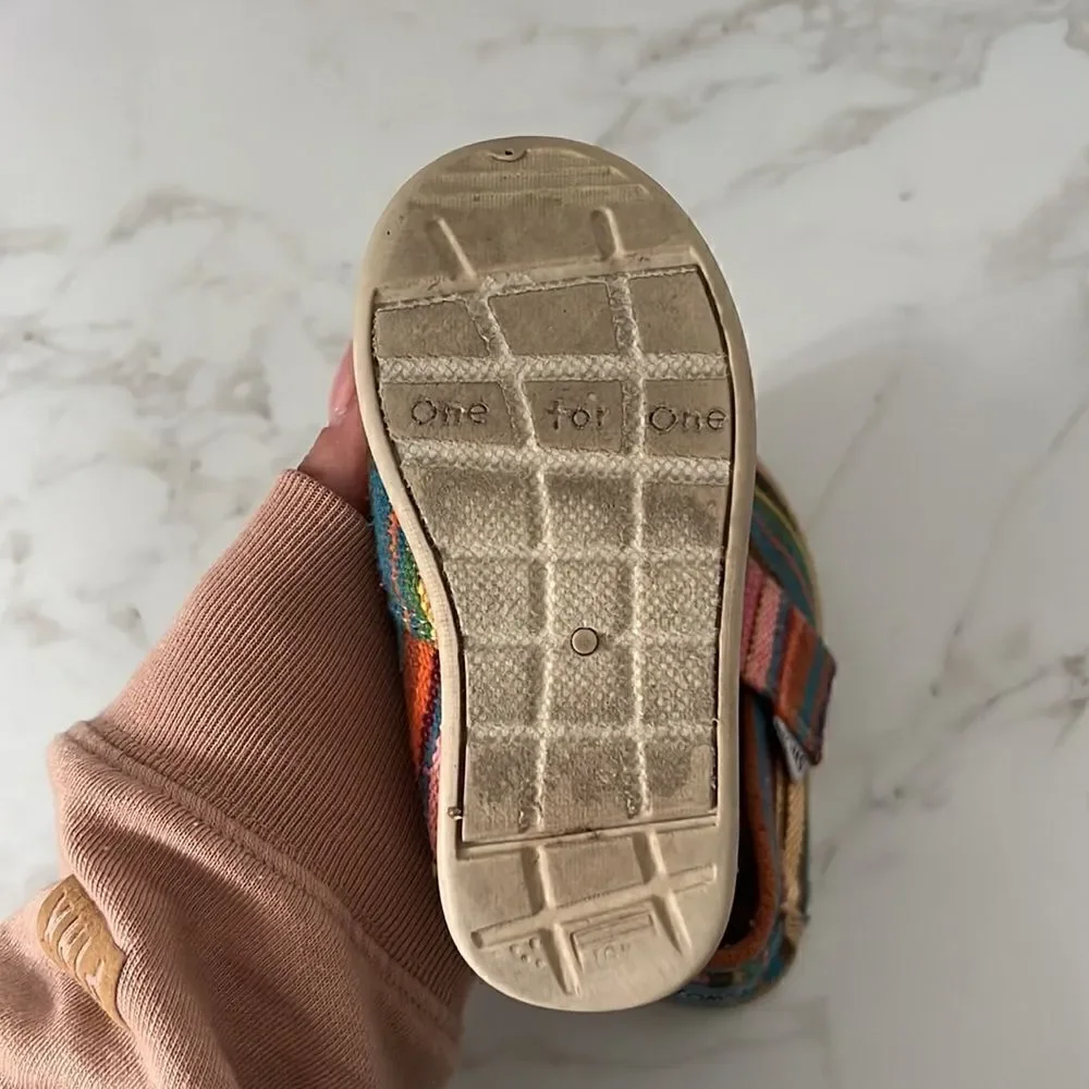 Toms Kids Multicolor Striped Slip On EUC